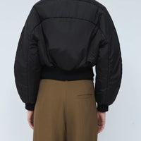 KASSL EDITIONS BOMBER CROPPED IN BLACK