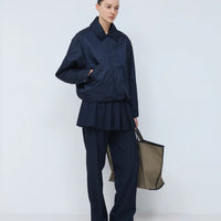 KASSL EDITIONS BOMBER SHORT IN NAVY