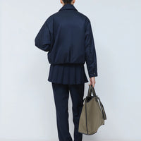 KASSL EDITIONS BOMBER SHORT IN NAVY