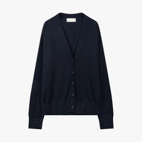 LISA YANG CIA FINE KNIT CARDIGAN IN NAVY