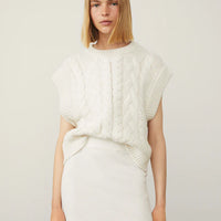 LISA YANG HAYLEY VEST IN CREAM
