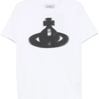 VIVIENNE WESTWOOD HALFTONE ORB CLASSIC T-SHIRT IN WHITE