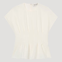ROHE SCULTURED WAISTED TOP IN CREAM