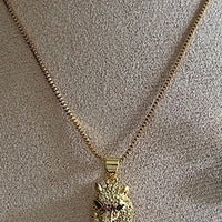RESERVED BY RUTH THE ALI LEOPARD NECKLACE