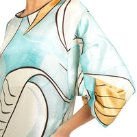 FOR RESTLESS SLEEPERS ANTANDRA DRESS - PAINTED LEAVES BLUE