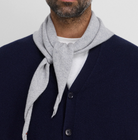 EXTREME CASHMERE No35 BANDANA IN GREY - Main Image