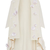 BERNADETTE SHAWL SHIRENE EMBROIDERED IN IVORY