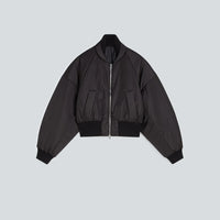 KASSL EDITIONS BOMBER CROPPED IN BLACK