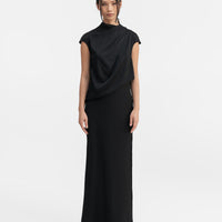 AHLVAR GALLERY LIMA SILK TOP IN BLACK