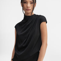 AHLVAR GALLERY LIMA SILK TOP IN BLACK
