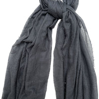 SIAN JACOBS MARMEE CASHMERE SCARF/SHAWL IN STEEL