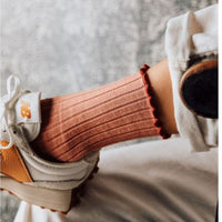 COLLEGIEN DELPHINE SOCKS IN BOIS DE ROSE