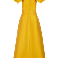 THE 2ND SKIN OFF THE SHOULDER DRESS WITH BOWS. Available in two colours - yellow and pink