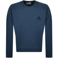 VIVIENNE WESTWOOD RAGLAN SWEATSHIRT IN DARK DENIM
