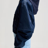 BELLEROSE HARTY BOMBER JACKET IN NAVY
