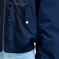 BELLEROSE HARTY BOMBER JACKET IN NAVY