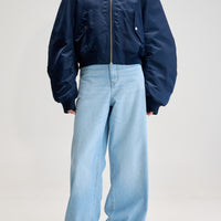 BELLEROSE HARTY BOMBER JACKET IN NAVY