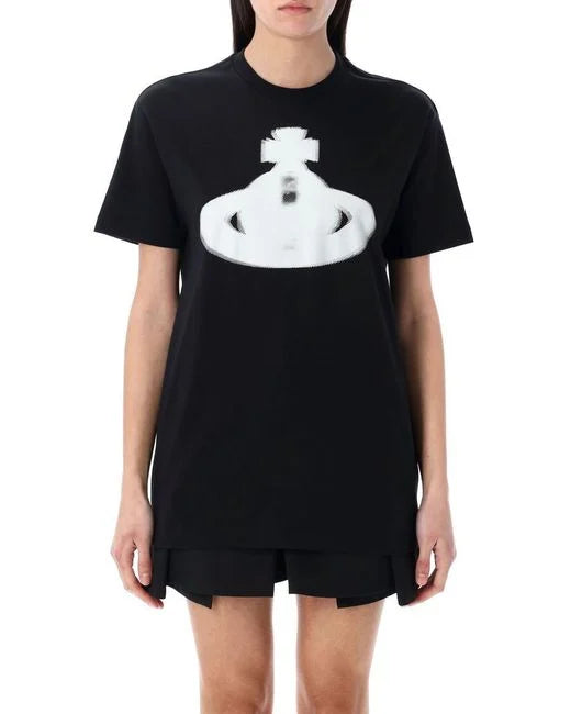 VIVIENNE WESTWOOD HALFTONE ORB CLASSIC T-SHIRT IN BLACK VIVIENNE WESTWOOD HALFTONE ORB CLASSIC T-SHIRT IN BLACK