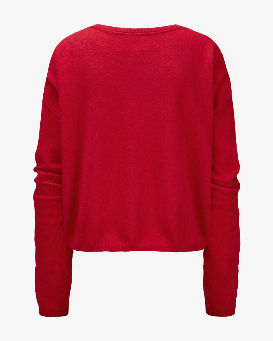 LISA YANG ABBY CARDIGAN IN GOJI BERRY