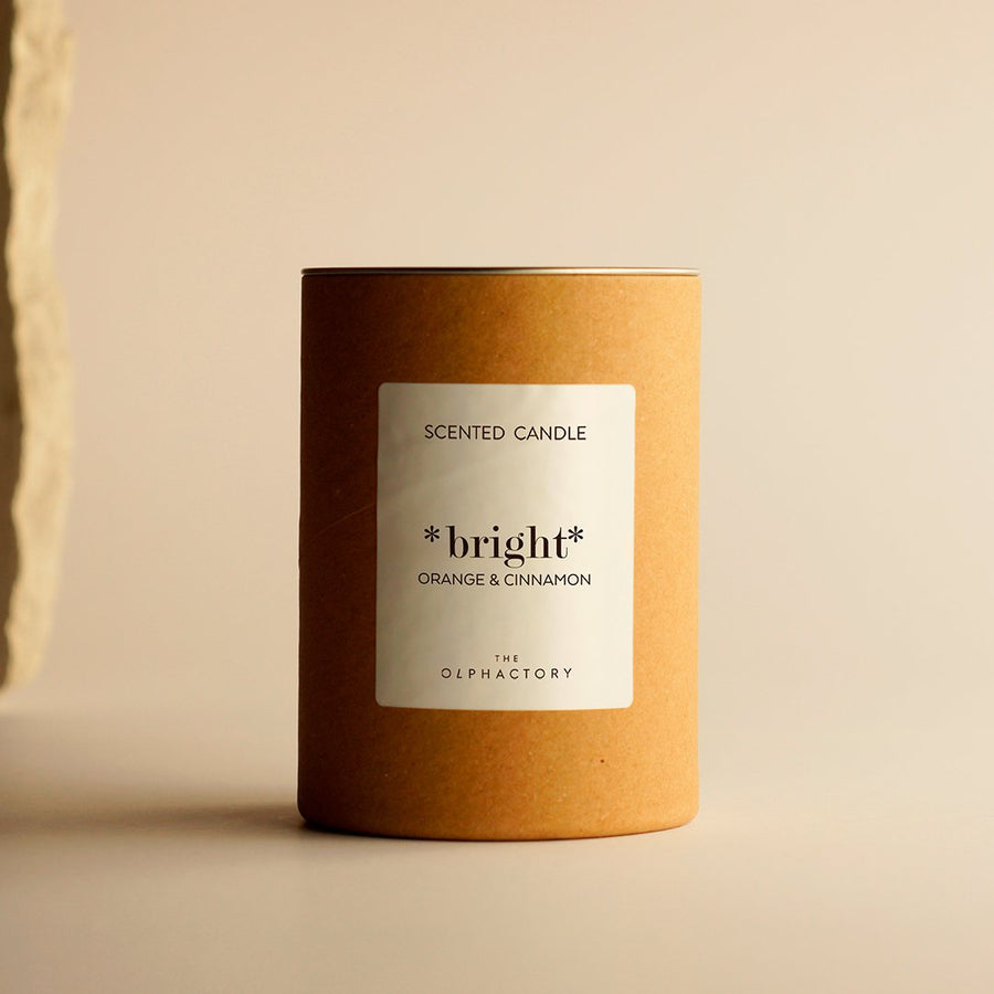 THE OLPHACTORY SCENTED CANDLE *bright* ORANGE & CINNAMON