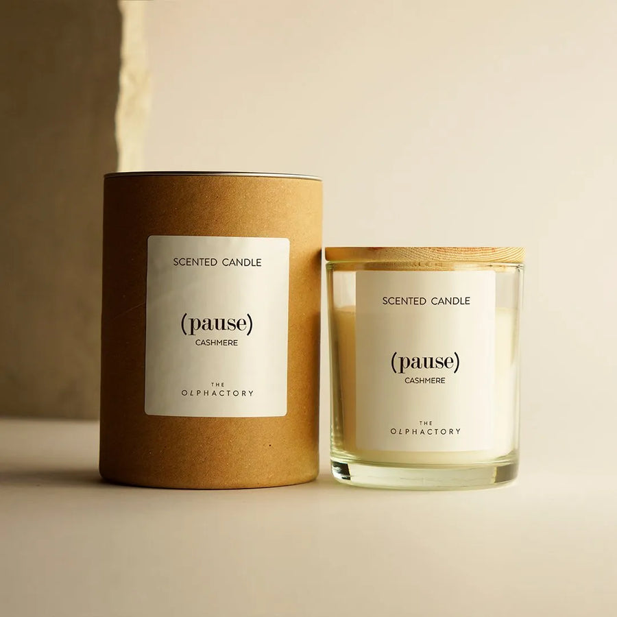 THE OLPHACTORY SCENTED CANDLE (pause) CASHMERE