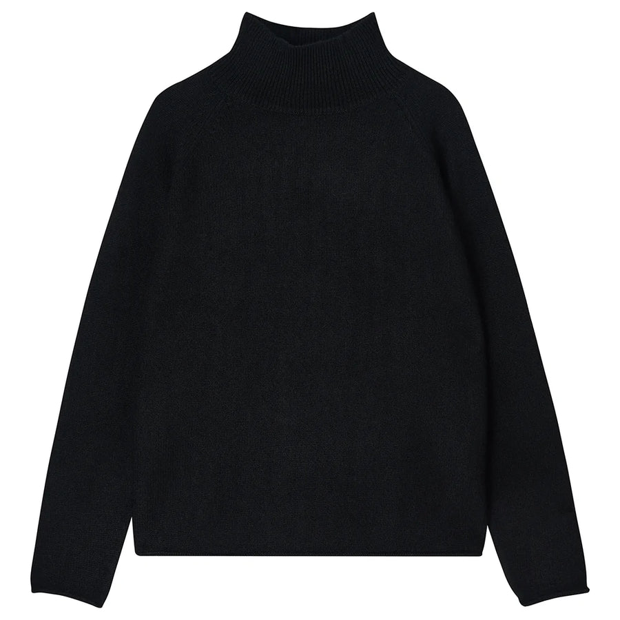 JUMPER 1234 HEAVY CASHMERE TURTLE NECK IN BLACK