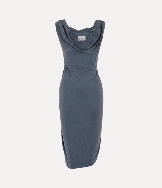 VIVIENNE WESTWOOD GINNIE MINI JERSEY DRESS IN NAVY