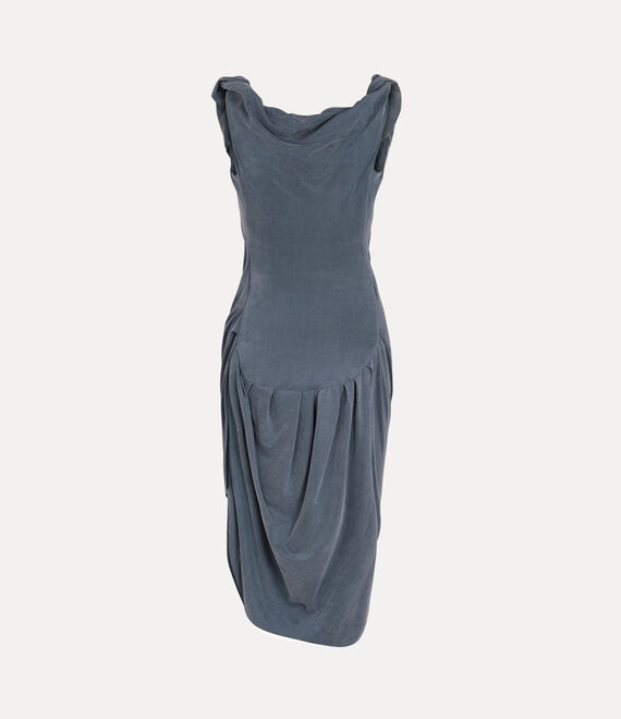 VIVIENNE WESTWOOD GINNIE MINI JERSEY DRESS IN NAVY