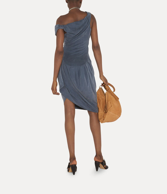 VIVIENNE WESTWOOD GINNIE MINI JERSEY DRESS IN NAVY