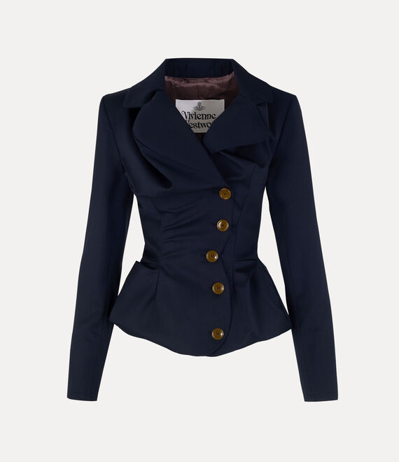 VIVIENNE WESTWOOD DRUNKEN TAILORED JACKET IN NAVY