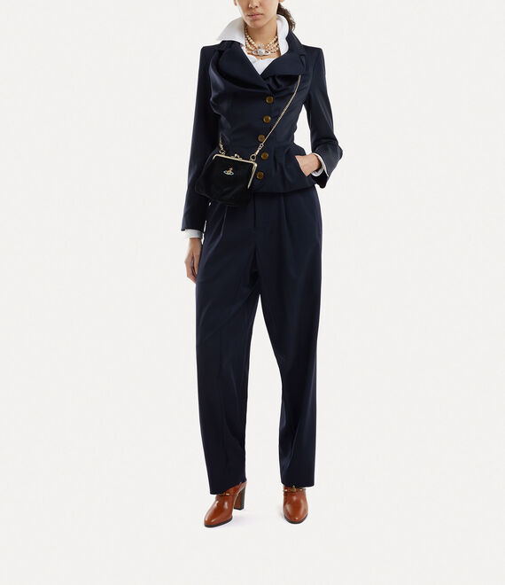 VIVIENNE WESTWOOD DRUNKEN TAILORED JACKET IN NAVY