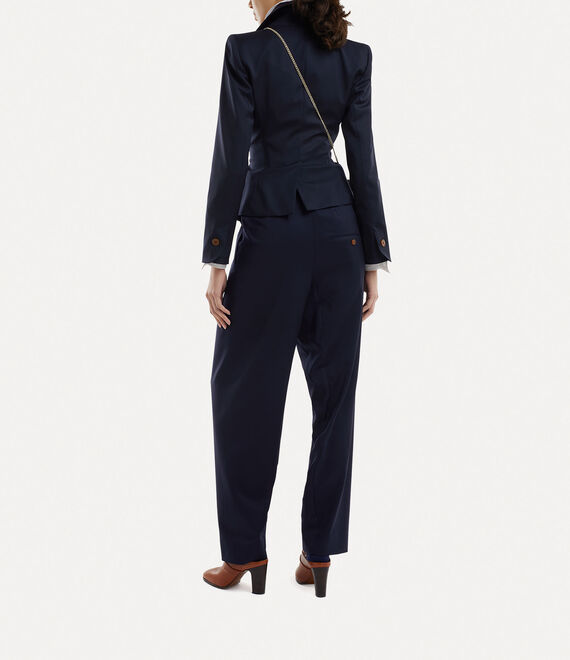 VIVIENNE WESTWOOD DRUNKEN TAILORED JACKET IN NAVY