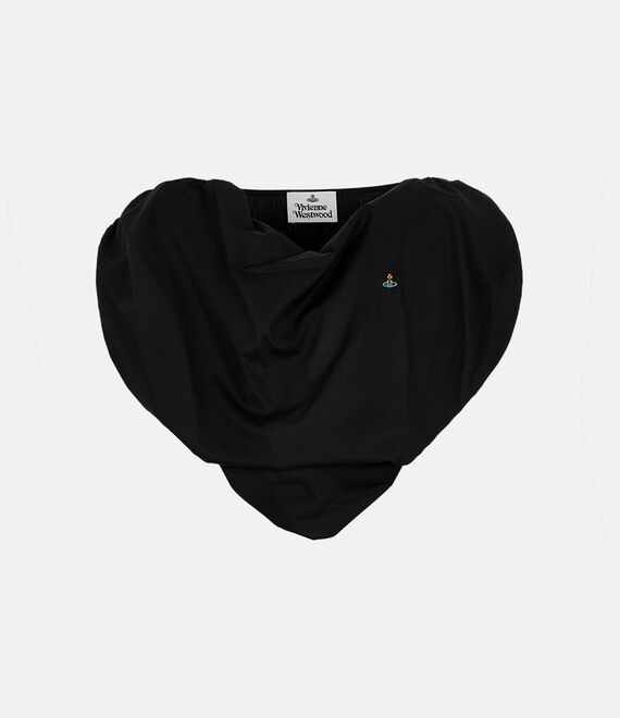 VIVIENNE WESTWOOD HEART TOP IN BLACK