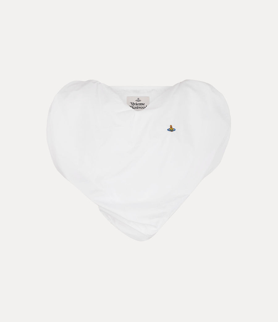 VIVIENNE WESTWOOD HEART TOP IN WHITE