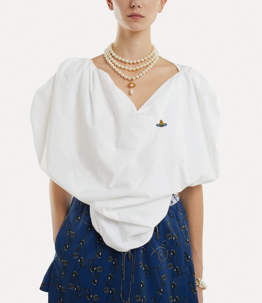 VIVIENNE WESTWOOD HEART TOP IN WHITE