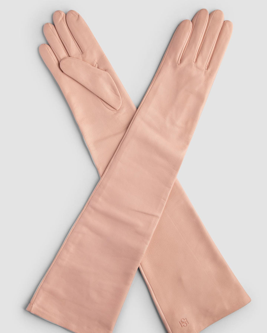 HANDSOME STOCKHOLM ESSENTIALS EXTRA LONG GLOVES IN DUST PINK