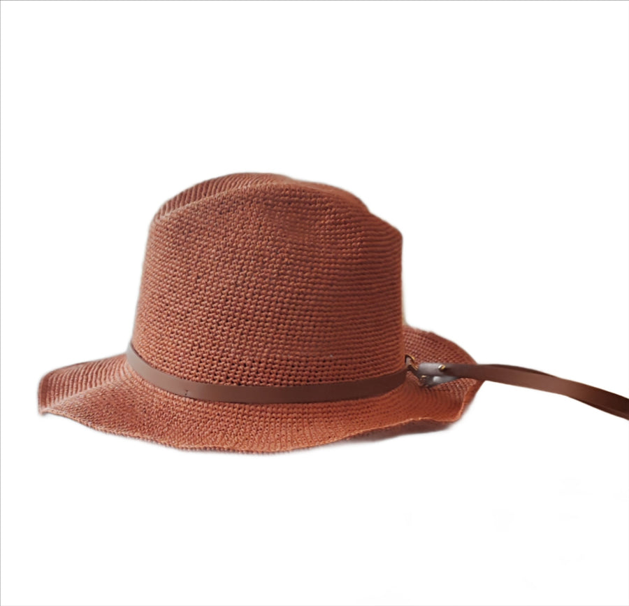 CATARZI NATURAL RUST COWBOY AT WITH TAN LEATHER STRAP