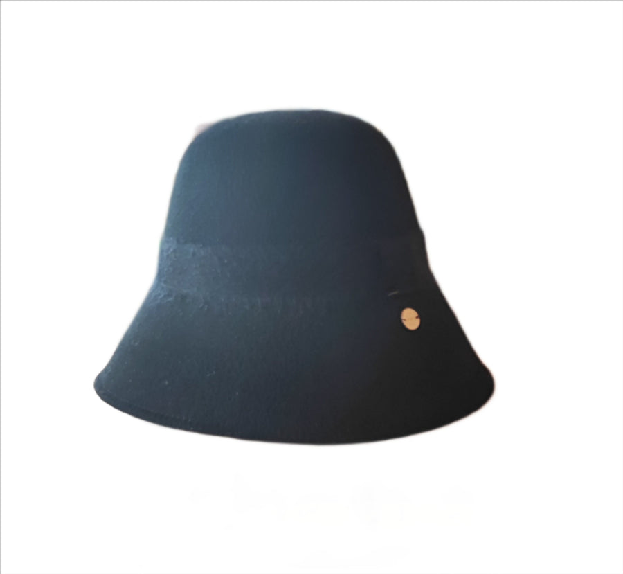 CATARZI BLACK FELT CLOCHE HAT