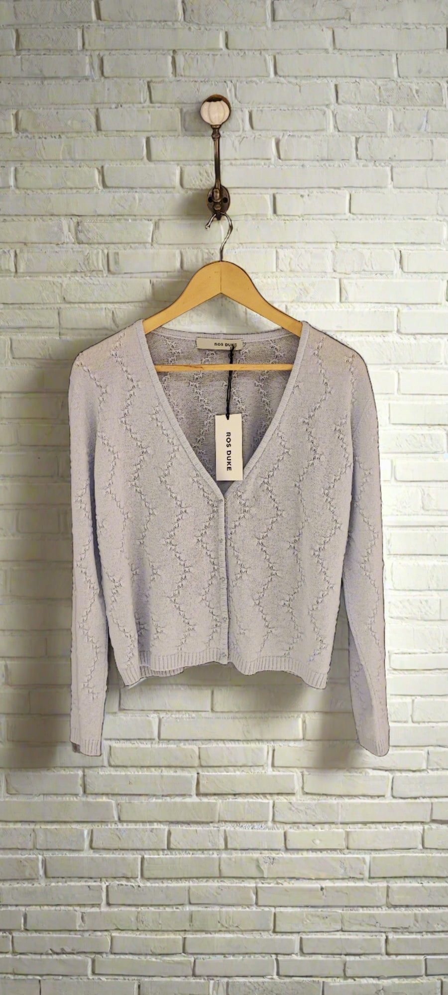 ROS DUKE ZIGZAG CARDIGAN IN DUSK (pale blue)