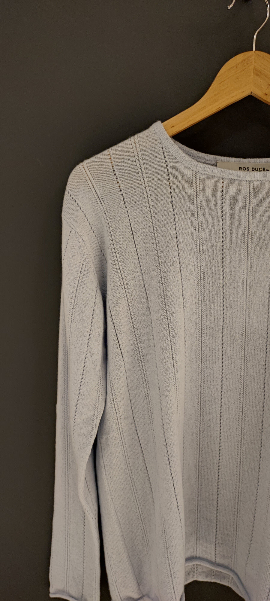 ROS DUKE PAMPAS SWEATER IN DUSK (pale blue)