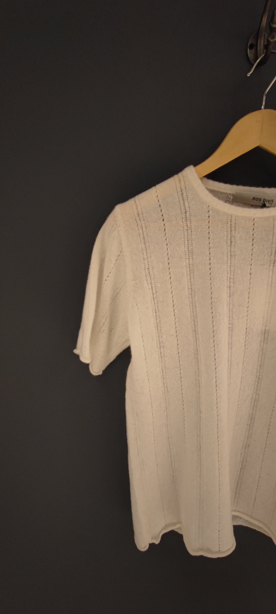 ROS DUKE PAMPAS T-SHIRT IN IVORY