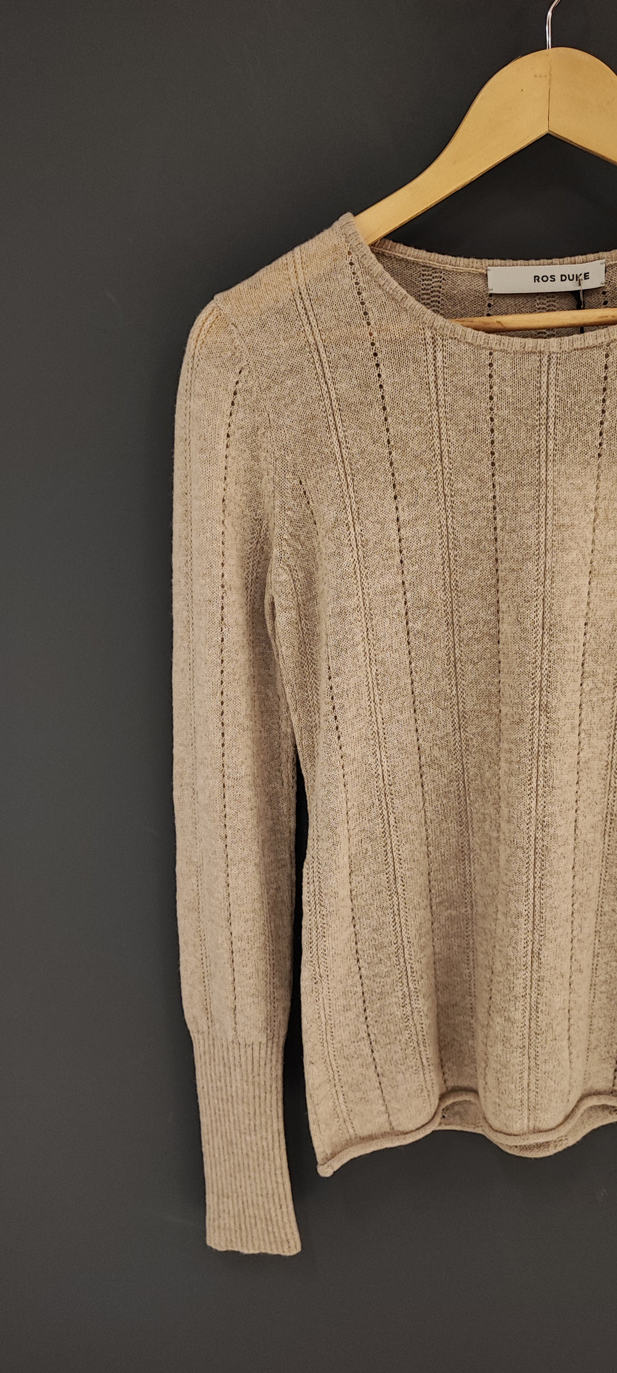 ROS DUKE PAMPAS SWEATER IN OATMEAL