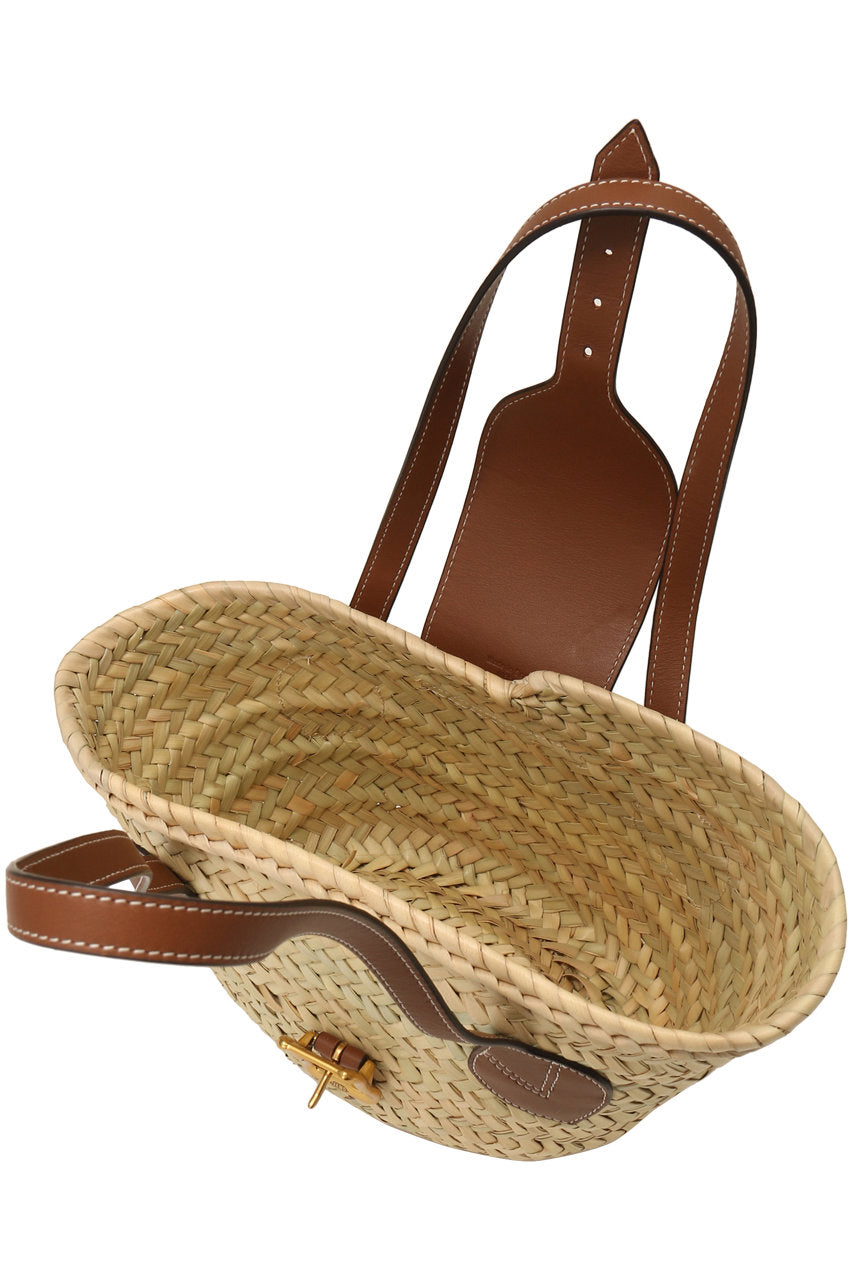 J & M DAVIDSON MEDIUM BASKET IN TOFFEE