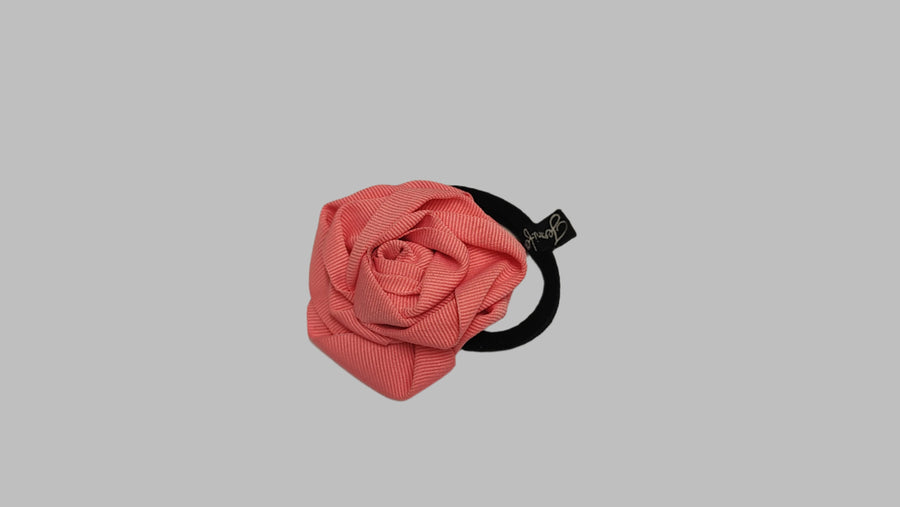 JENNIFER OUELLETTE HANDMADE ROSE HAIR TIE IN PINK