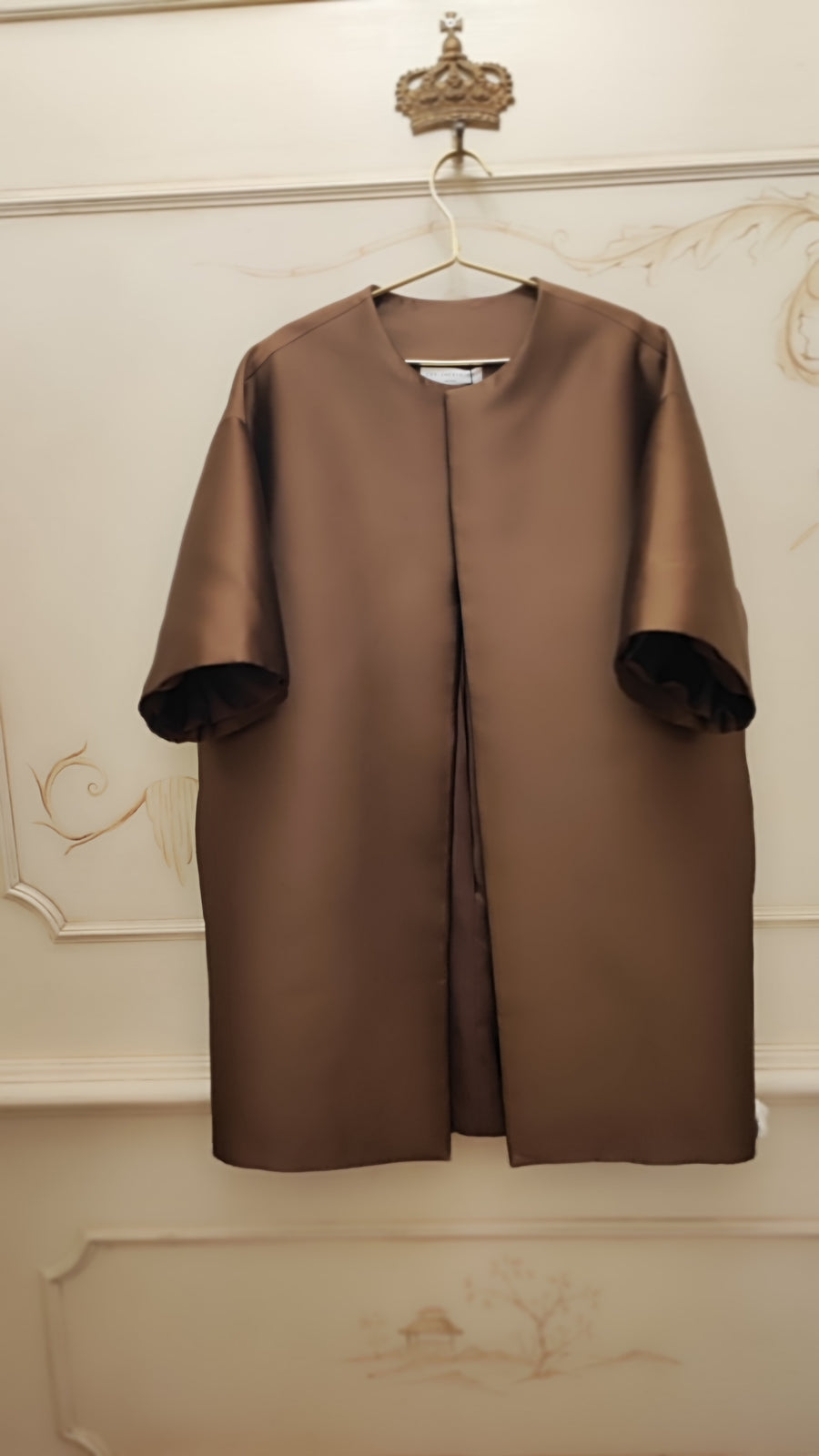 THE 2ND SKIN MIKADO COAT IN BROWN