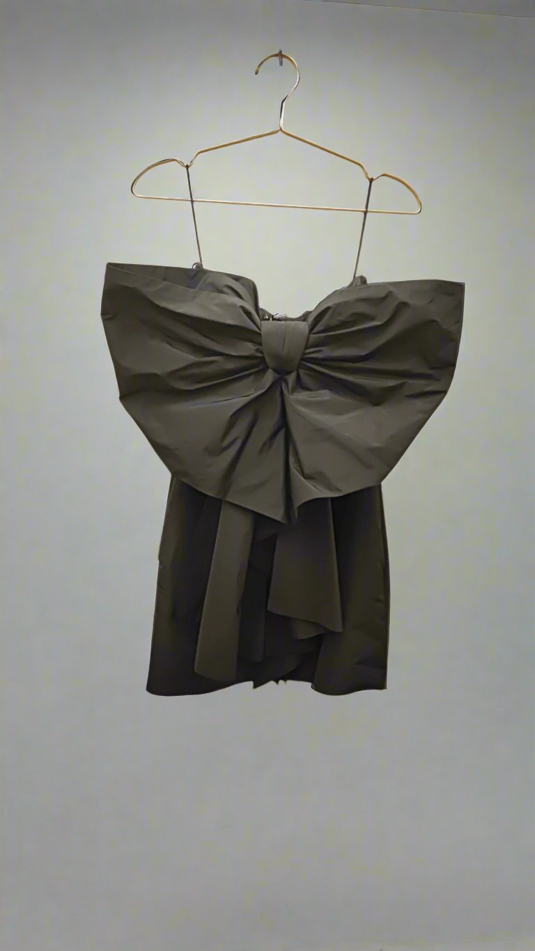 THE 2ND SKIN SLEEVELESS BOW DRESS IN BLACK