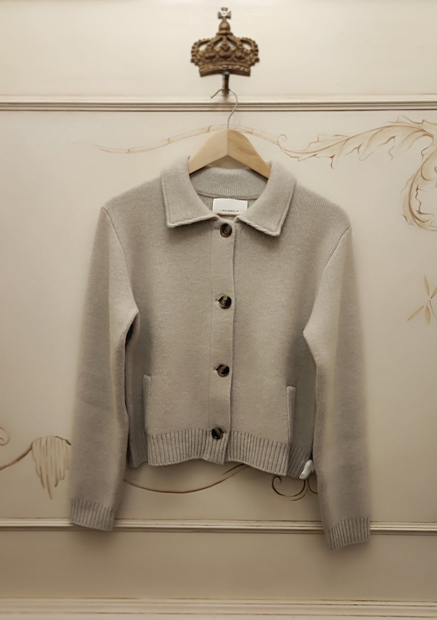 LISA YANG LYNNA CARDIGAN IN OYSTER