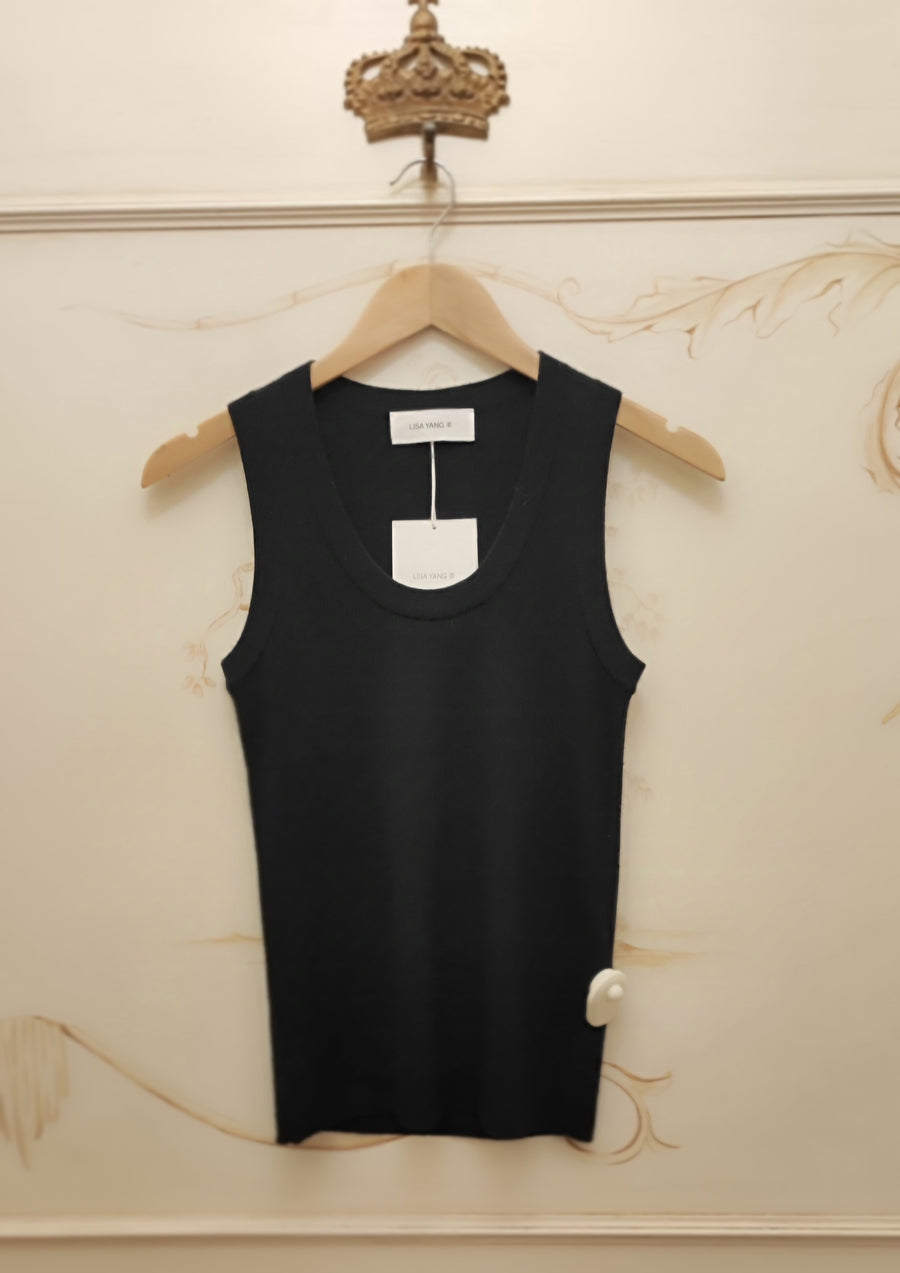 LISA YANG INA SLEEVELESS TOP IN BLACK