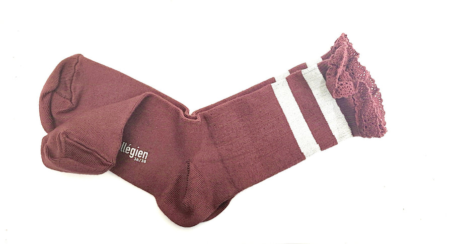 COLLEGIEN NICOLE SOCKS IN BORDEAUX