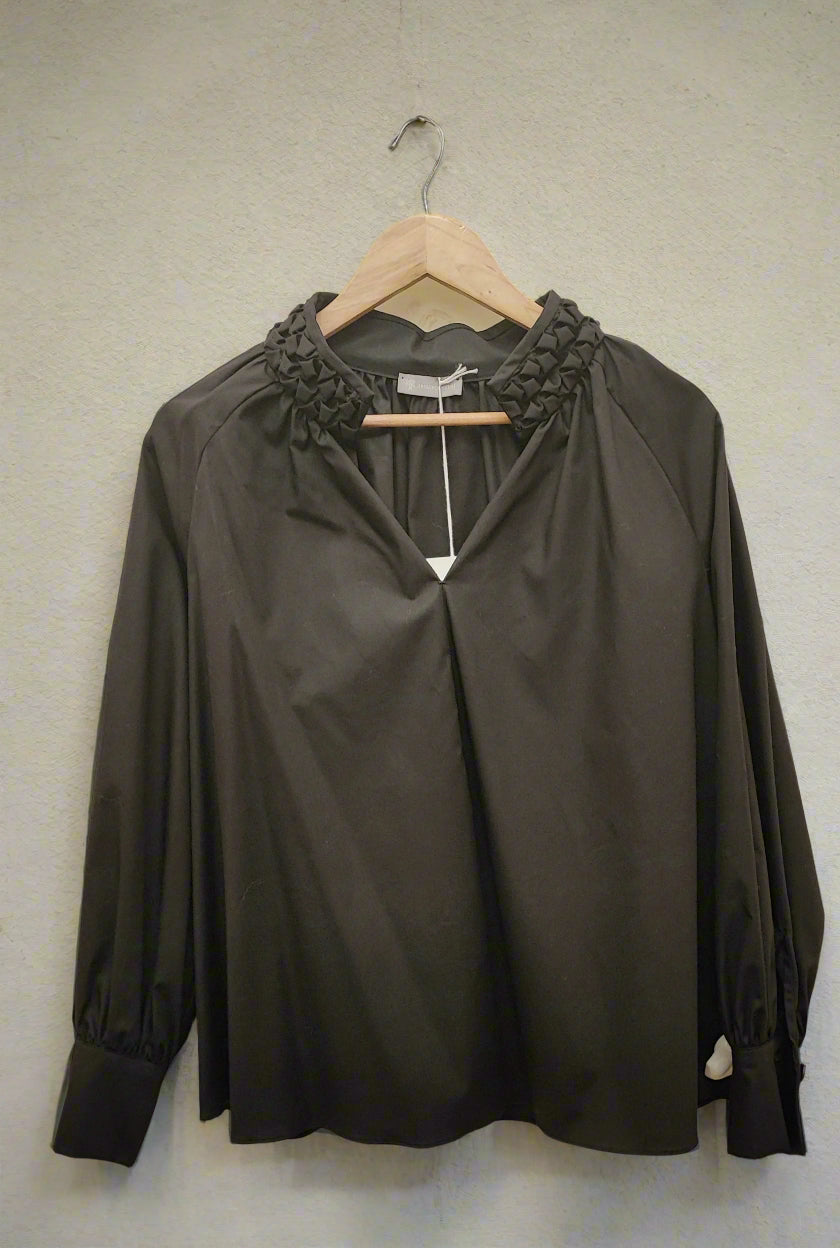 ARMARGENTUM KIANA BLOUSE IN NITRIUM BLACK